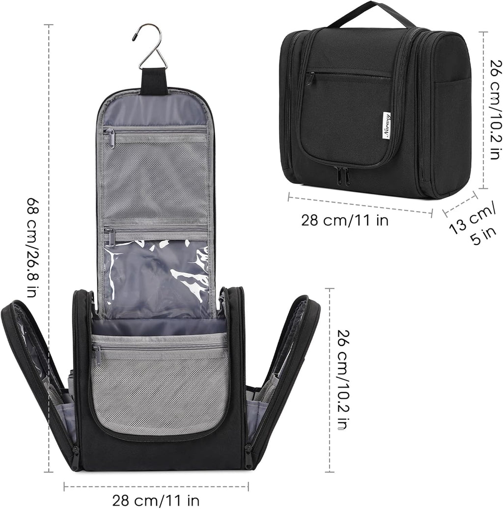 Narwey Hanging Toiletry Bag for Women Travel Makeup Bag Organizer Toiletries Bag for Cosmetics Essentials Accessories