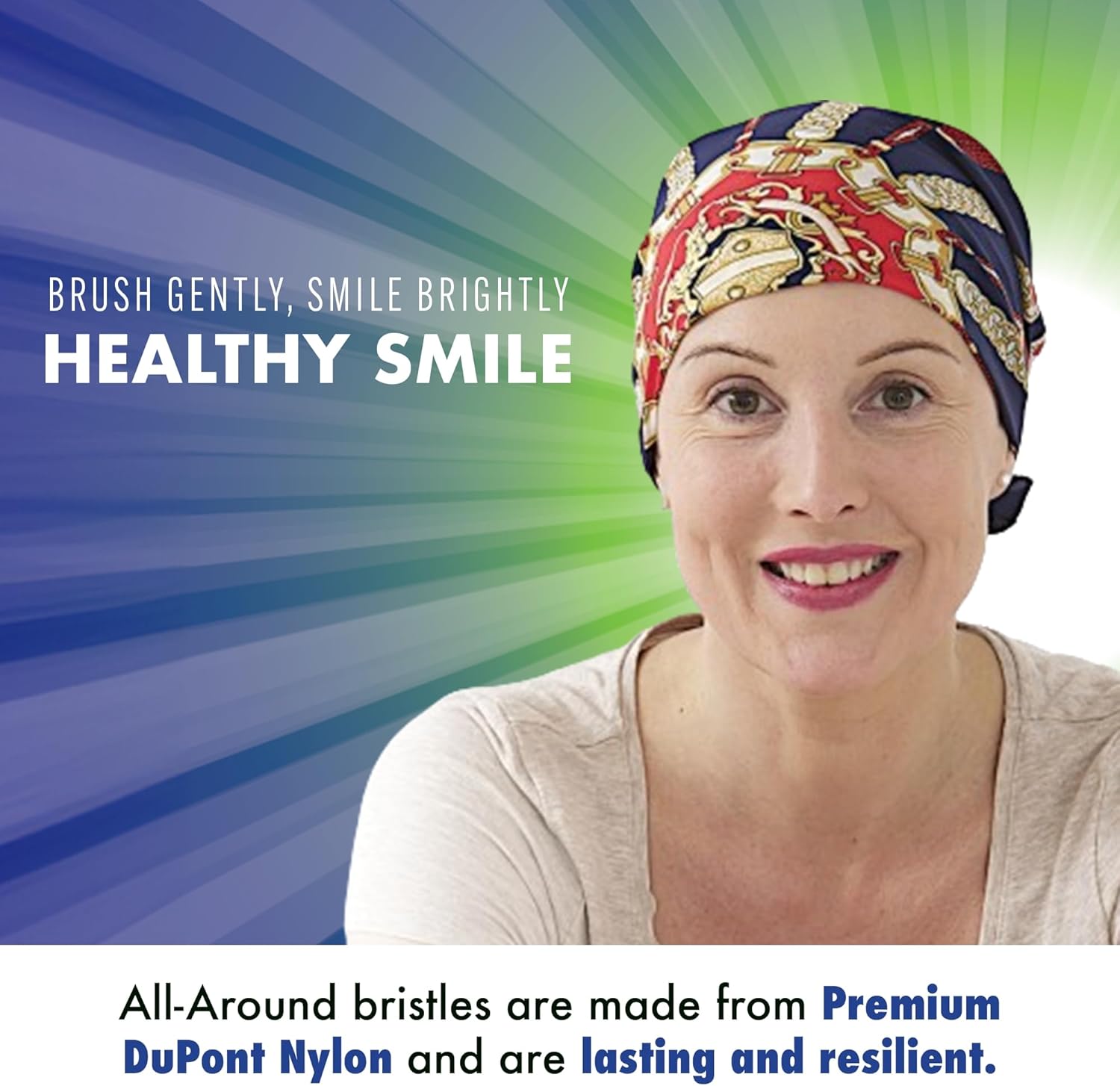 Brilliant Specialty Adult Round Toothbrush for Sensitive Mouths to Support Chemo and Other Sensory Oral Care Needs with Ultra Soft Bristles, Teal, 3 Pack