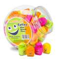 Practicon SmileGoods Cuties Mint Waxed 12 Yard Dental Floss, Mini Sample Size Floss for Giveaways, Travel, Kids, Adults, Patients, Assorted Bright Colors with Display Canister, Bulk 72 Pack