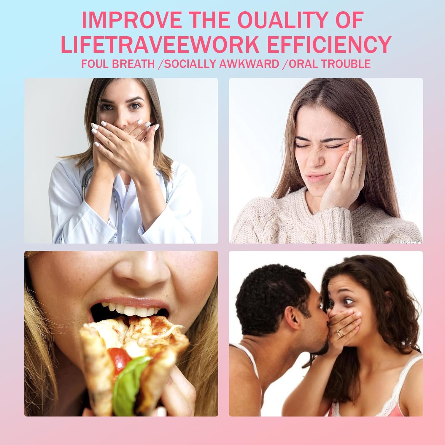 6PCS Fresh Breath Spray,Fruity Flavour Mouth Spray Freshener Spray Set,Peaches,Oranges,Watermelon,Grapes,Lychee,Mint Spray for Mouth,Oral Spray for Adults