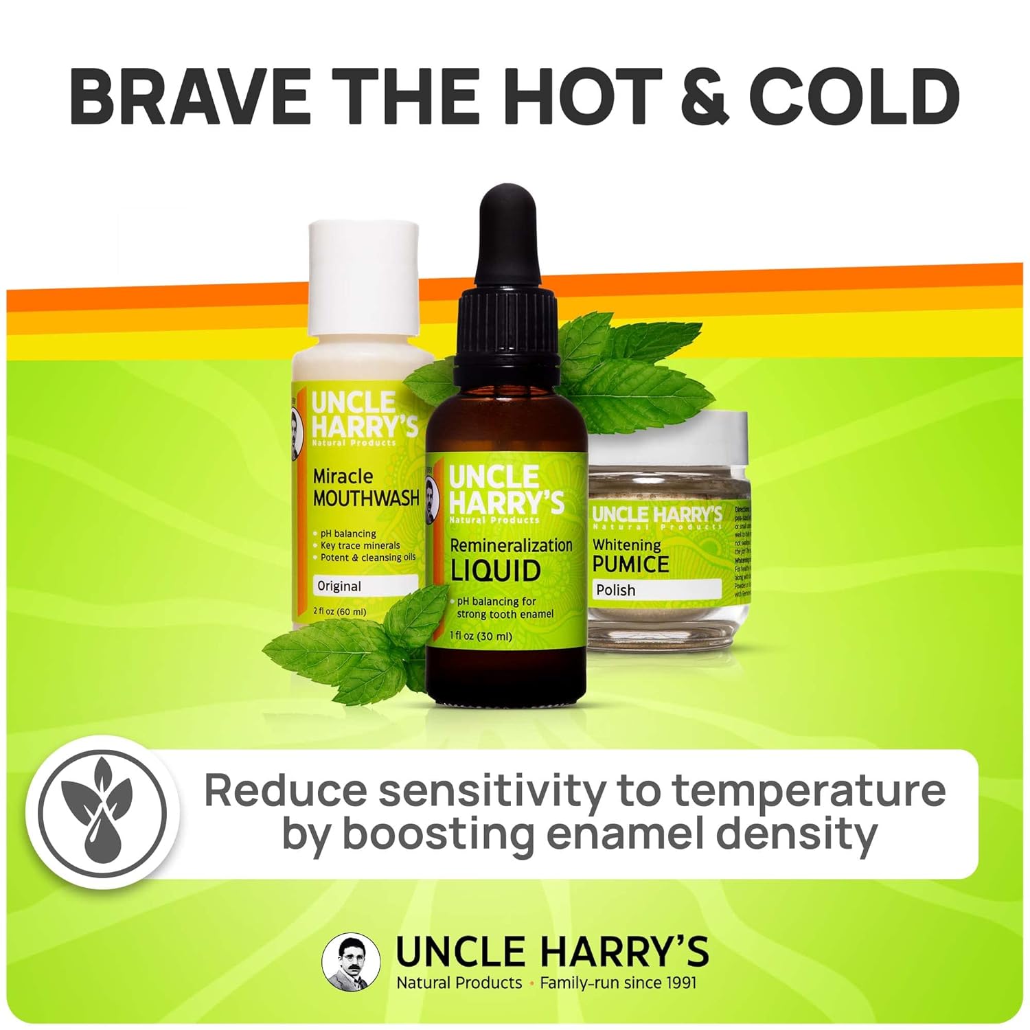 Uncle Harry's Natural Remineralization Kit with Tooth Whitening - 3 Products Strengthen Weak Enamel, Brighten Smile, & Correct Oral Care Issues (1 kit)