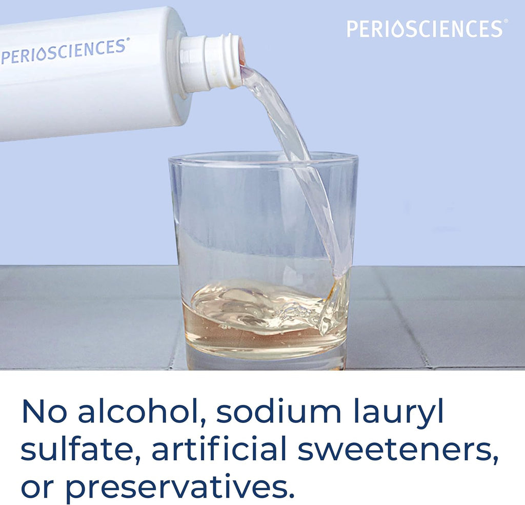 PerioSciences AO ProRinse White Care Whitening Mouthwash with Essential Oils and Antioxidants - Alcohol Free Mouthwash for Post-Whitening Enamel Protection, 10 fl oz/300ml Pack of 2