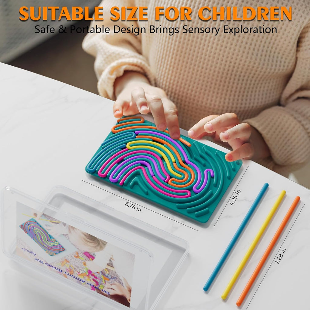 Sensory Fidget Toys for Kids Toddler Boys ,Sensory Activity Board for Stress Anxiety Autistic ADHD, Calm Down Travel Airplane Essentials Toys for 3+ Year Old, Stuffers Gifts for Teens Girls