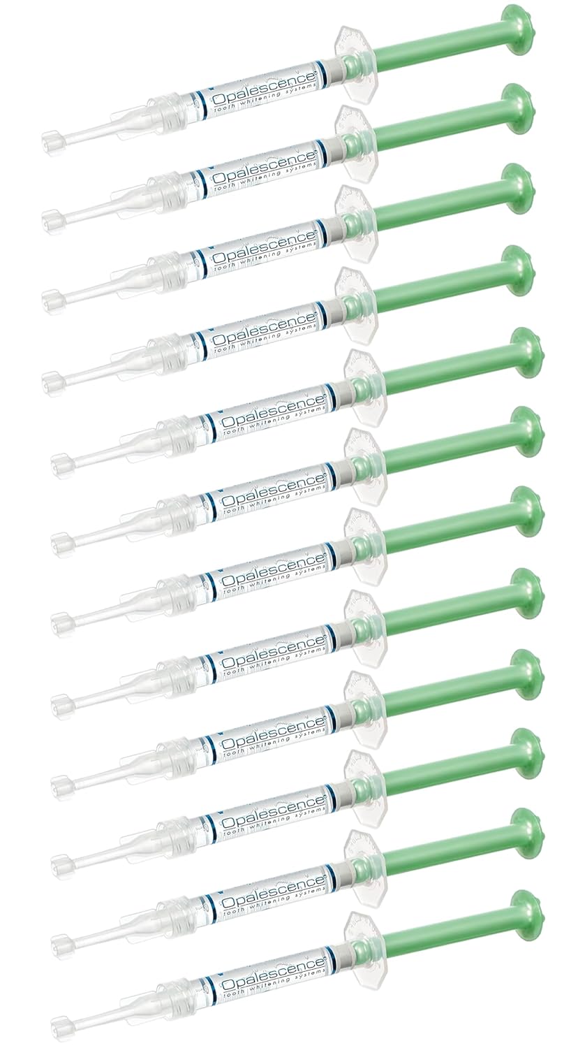 Opalescence 20% Gel Syringes Teeth Whitening - Refill Kit (12 Syringes) Carbamide Peroxide. Made by Ultradent, in Mint Flavor. Tooth Whitening - B-5196-6