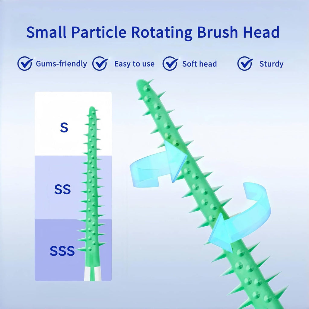 200 Pack Dental Picks,Soft Silicone interdental Brushes Braces Brush,Disposable Teeth Cleaning Tools Dental Floss Picks,Mix Colors