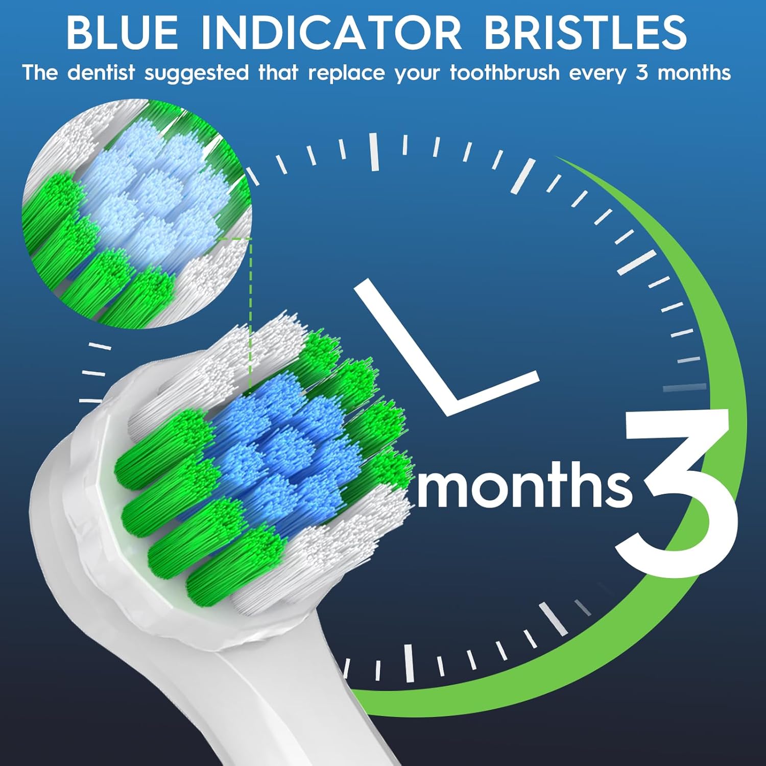 Replacement Heads Compatible with Oral B for Deep Cleaning and Gum Protection, 8 Pcs Precision Refill Brush Heads Compatible with Oral B Pro 1000, Genius X, Smart 1500 Series Electric Toothbrush