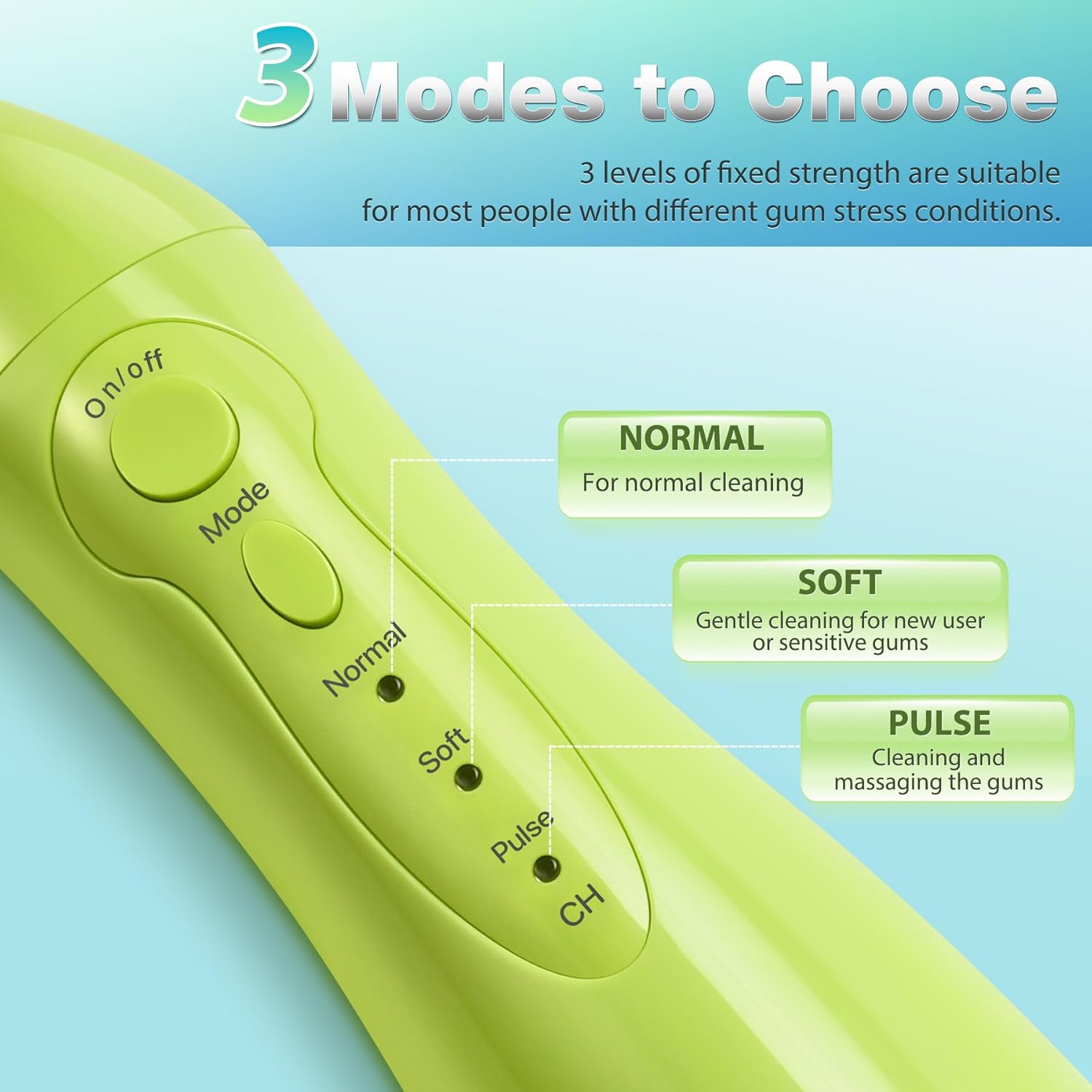 TOVENDOR Electric Water Dental Flosser Teeth Pick, Cordless Flossers Oral Irrigator IPX7 Waterproof 300ML Rechargeable Travel Water Teeth Cleaner with 5 Tips for Home Braces Care Gums Deep Cleaning