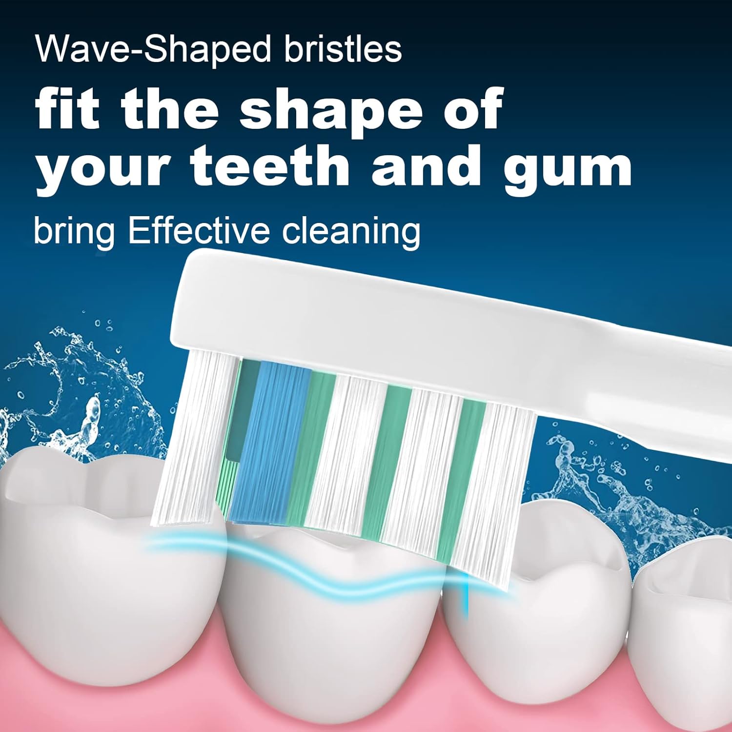 6 Pack Toothbrush Replacement Heads Compatible with WaterPik Sonic Fusion 2.0, FitMount Flossing Brush Head Fit for Water-Pic SF-01 SF-02 and 2.0 SF-03 SF-04