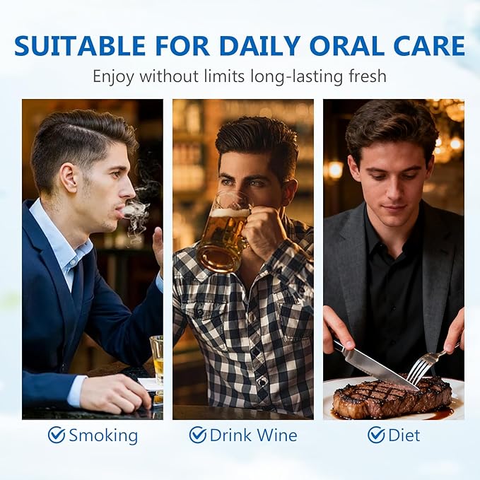 Bad Breath Treatment for Adults - Natural Fast-Acting Breath Freshening Drops with Long-Lasting Protection, Alcohol-Free Oral Care Solution for Social Confidence