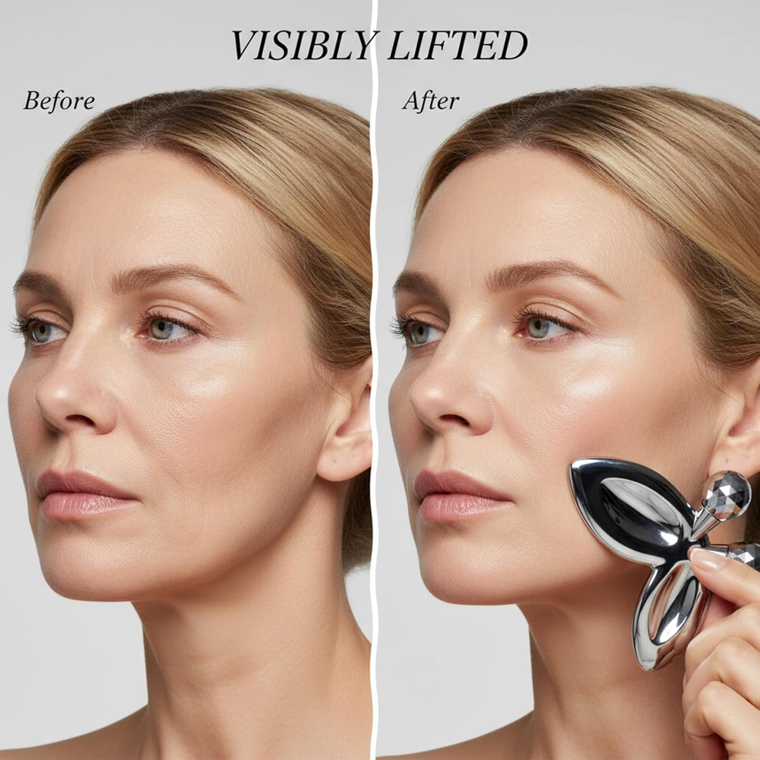 Stainless Steel Gua Sha Facial Tools,3D Butterfly Facial Roller for Women,2-in-1 Guasha Tool for Face Eye Skin Tightening,Body Gua Sha Tool for Lymphatic Drainage&Acupressure