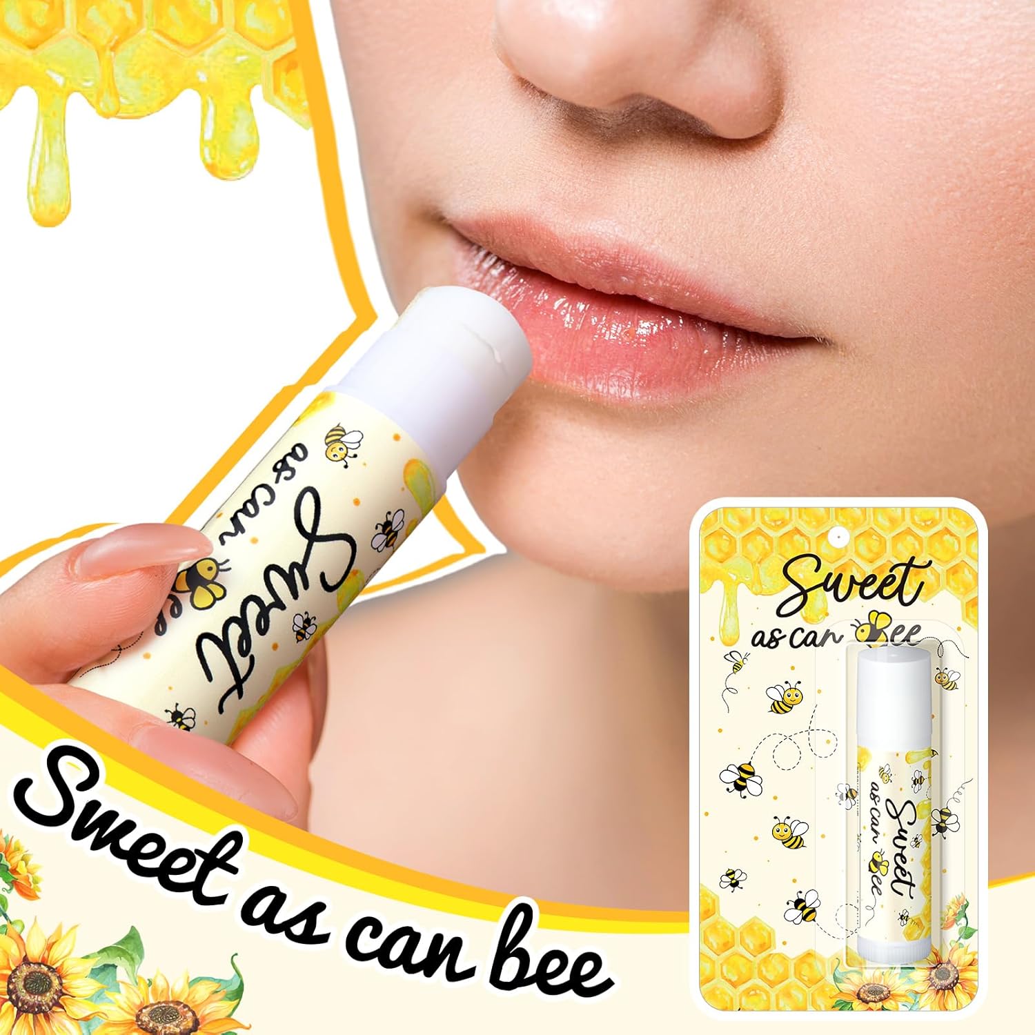 30 Pack Sweet as Can Bee Bulk Baby Shower Games Prizes Party Gifts Lip Balms Favors for Winners Adults Guests Gender Reveal Favors Decorations Baby Shower Souvenirs Gift Bags Stuffers