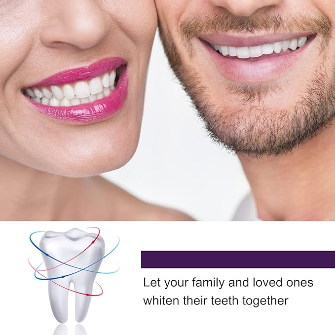 Purple Toothpaste for Teeth Whitening & Enamel Safe - Non-Invasive & Fluoride-Free Formula - Color-Correcting Serum for a Brighter Smile - Neutralizes Yellow Stains-1.69oz