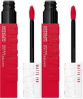 MAYBELLINE Super Stay Matte Ink Liquid Lipstick Makeup, Long Lasting High Impact Color, Up to 16H Wear, Shot Caller, Bright Pinky Red, 1 Count, Packaging May Vary (Pack of 2)