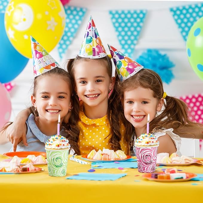 500 Pack 5oz Disposable Paper Cups, Colorful Paper Cups, Small Mouthwash Cups, Mini Paper Cups for Parties, Picnics, Barbecues, Travel and Events