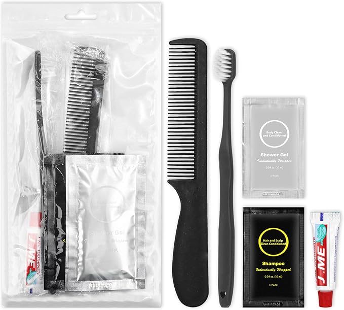 Toiletry Kits Disposable Travel Size Personal Hygiene Kits for Homeless Care Package Supplies in Bulk Toiletries Set Essential Women Men Hotel Guest Charity,Camping,Travel, Apartment 5 in 1(20 Pack)