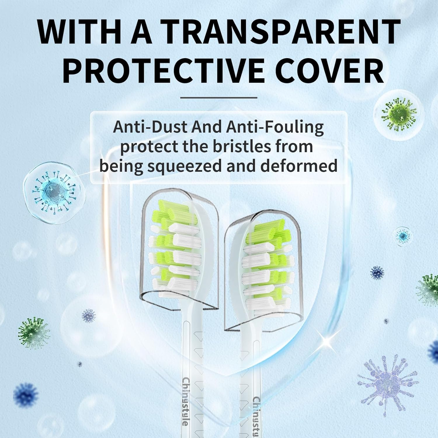 Replacement Toothbrush Heads Compatible with Philips One Sonicare Electric Toothbrush HY1200 HY1100, Tooth Brush Head Mint Green -10 Pack