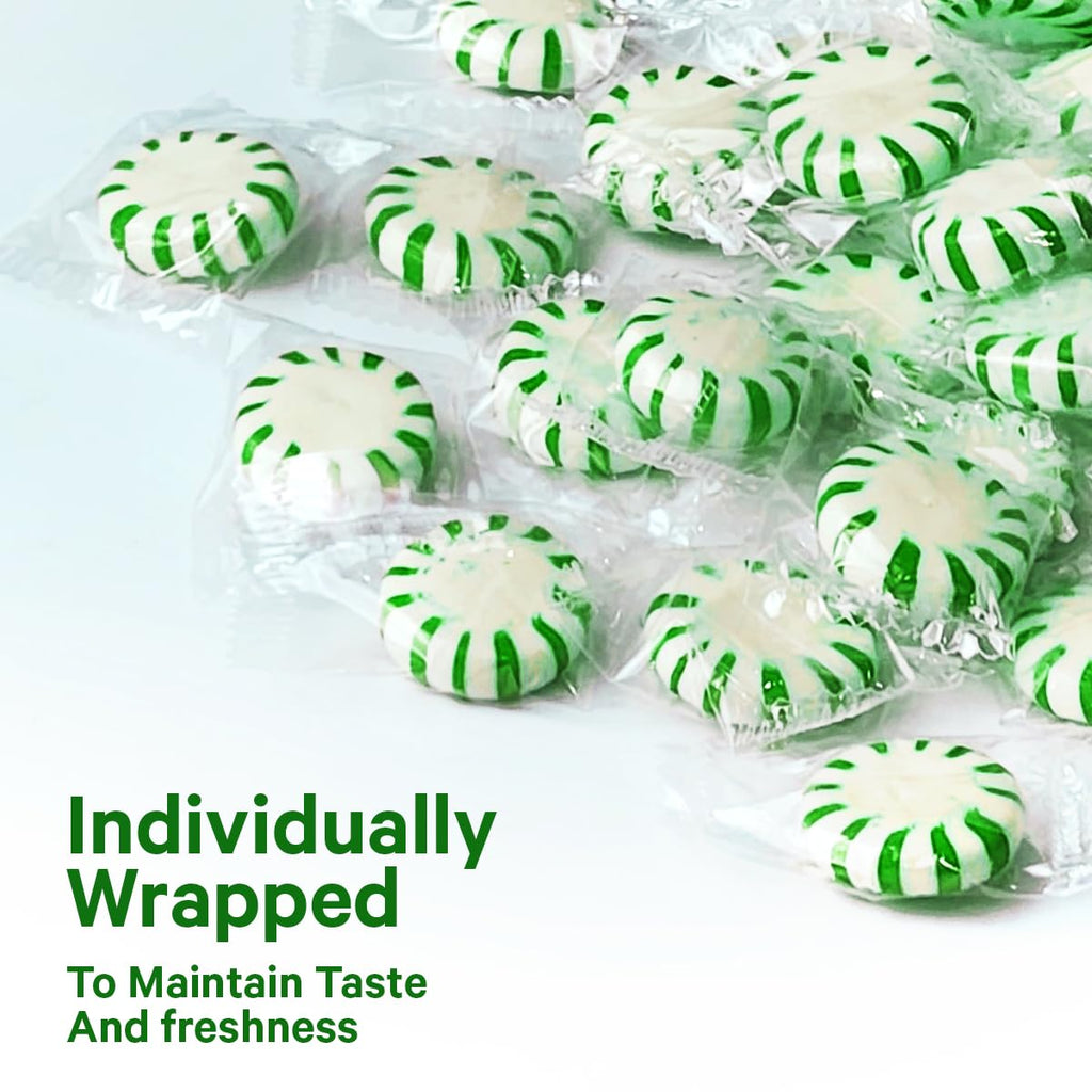 Starlight Spearmint Individually Wrapped Candy, 6 Pound Bulk Pack, Sweets for On the Go Refreshment, Starlight Mints Bulk Candy.