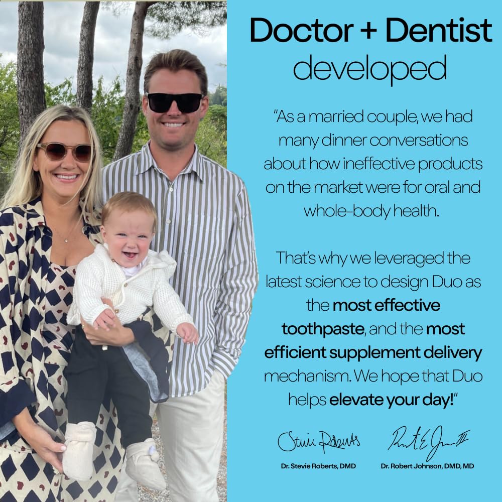 Duo Toothpaste Tablets | Nano-Hydroxyapatite (nHa) Natural Whitening, Remineralize, Reduce Sensitivity | Sustainable & Plastic Free | Dentist Created | Wild Mint Medley - 1 Bottle / 62 Tablets