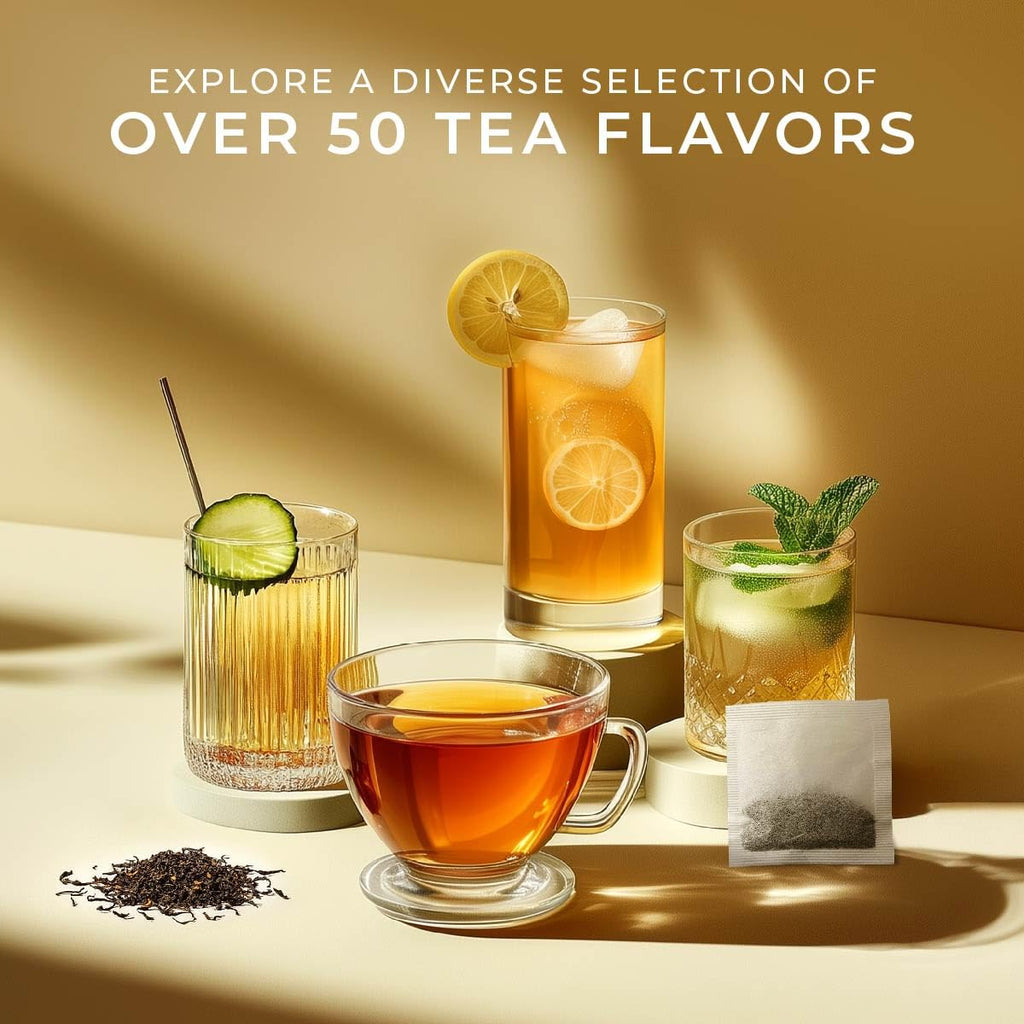 Gya Tea Co Peppermint Herbal Tea Bags (100 Bags) - Caffeine Free with a Tangy Flavor for All Day Comfort, Calming, Relaxing & Nourishing - Fruit & Herbal Blends