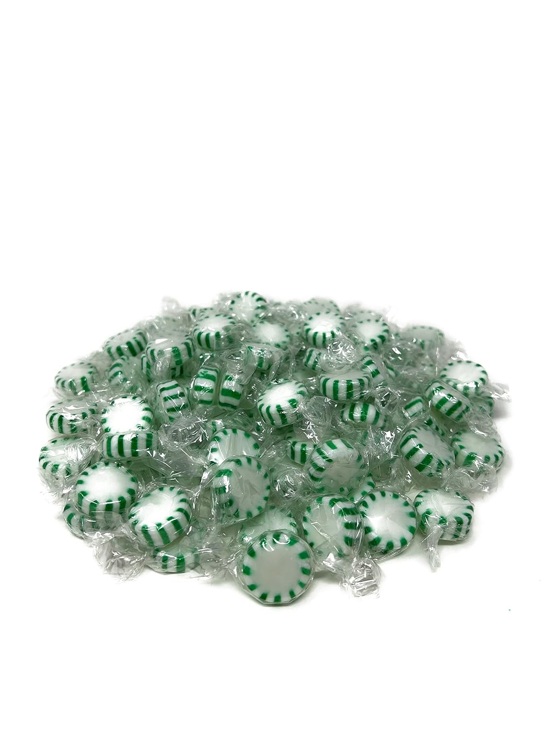 Holiday Spearmint Starlights Hard Candy Mints - 1 lbs - Spearmint Flavored Old School Disks Classic Hard Candies - American Vintage Candy Snack - Individually Wrapped, 16 oz.