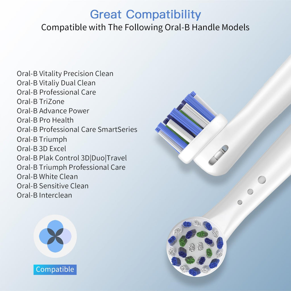 Replacement Toothbrush Heads for Oral B Braun, 12 Pack Professional Electric Toothbrush Heads, Precision Clean Brush Heads Refill Compatible with Oral-B 7000/Pro 1000/9600/ 5000/3000/8000 (12pack)
