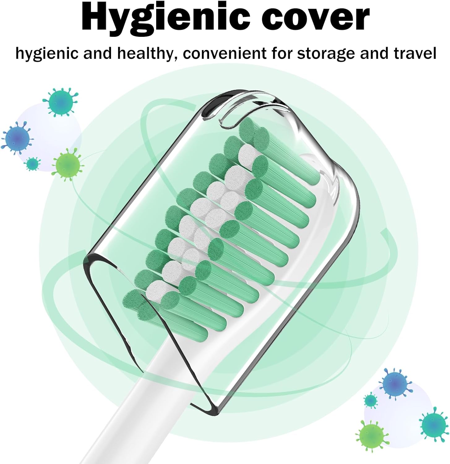 Toothbrush Heads for Philips Sonicare Replacement Brush Heads Medium Soft Dupont Bristles Electric Toothbrush Replacement Heads Fit E-Series Essence Xtreme Elite Advance and CleanCare, 6 Pack