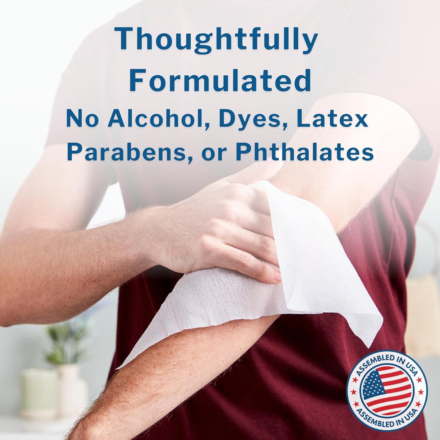 McKesson Washcloth Wipes for Adults, Scented (6 Pack, 288 Washcloths) Disposable Wash Cloths for Body - No-Rinse Formula with Snap Lid - Good for Incontinence and Elderly - 48 Wipes Per Pack