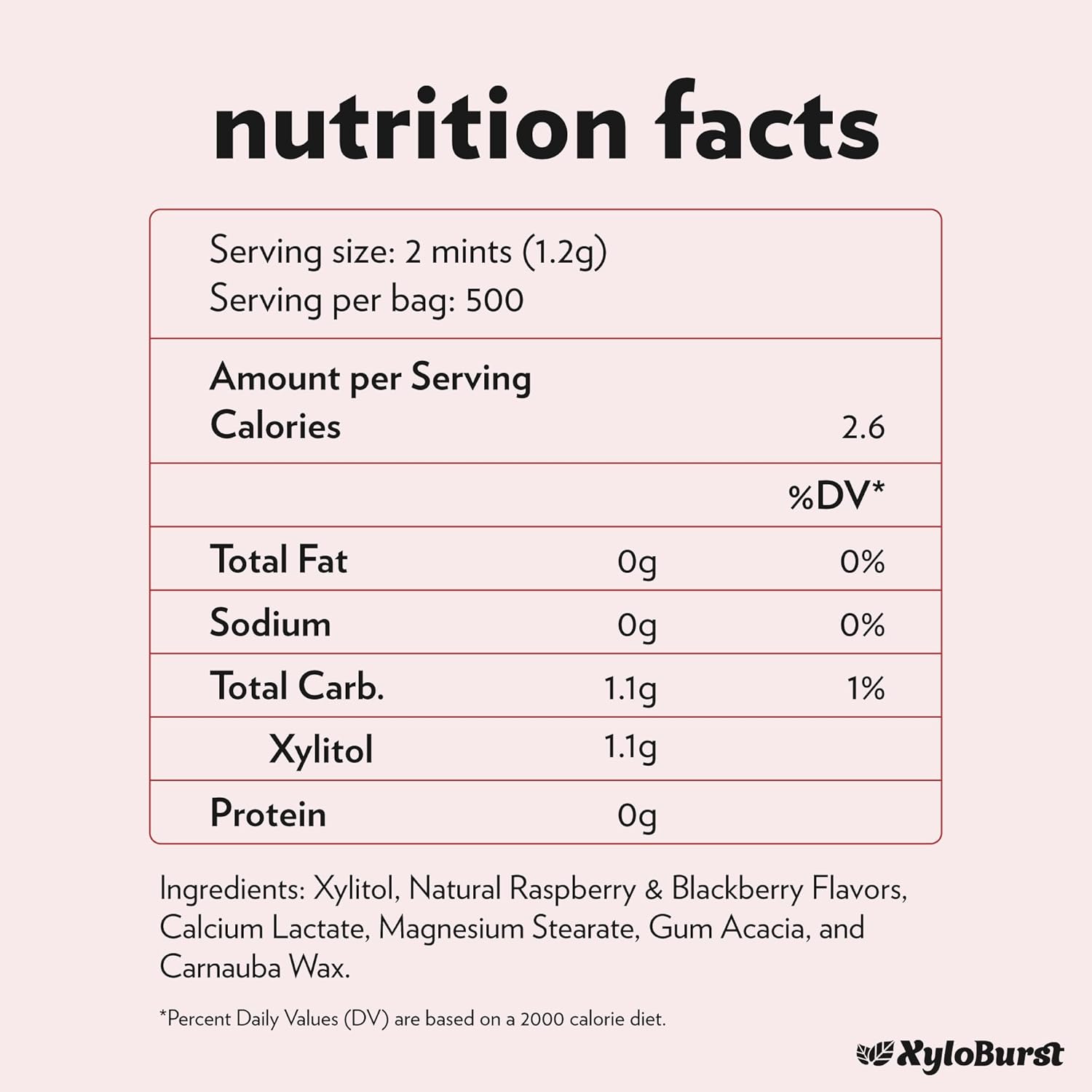 Xyloburst - Xylitol Mints | Sugar Free Breath Mint for Oral Health | Gluten Free, Vegan, Keto Friendly | Aspartame Free Mints | Berry | 1000 Count Bag