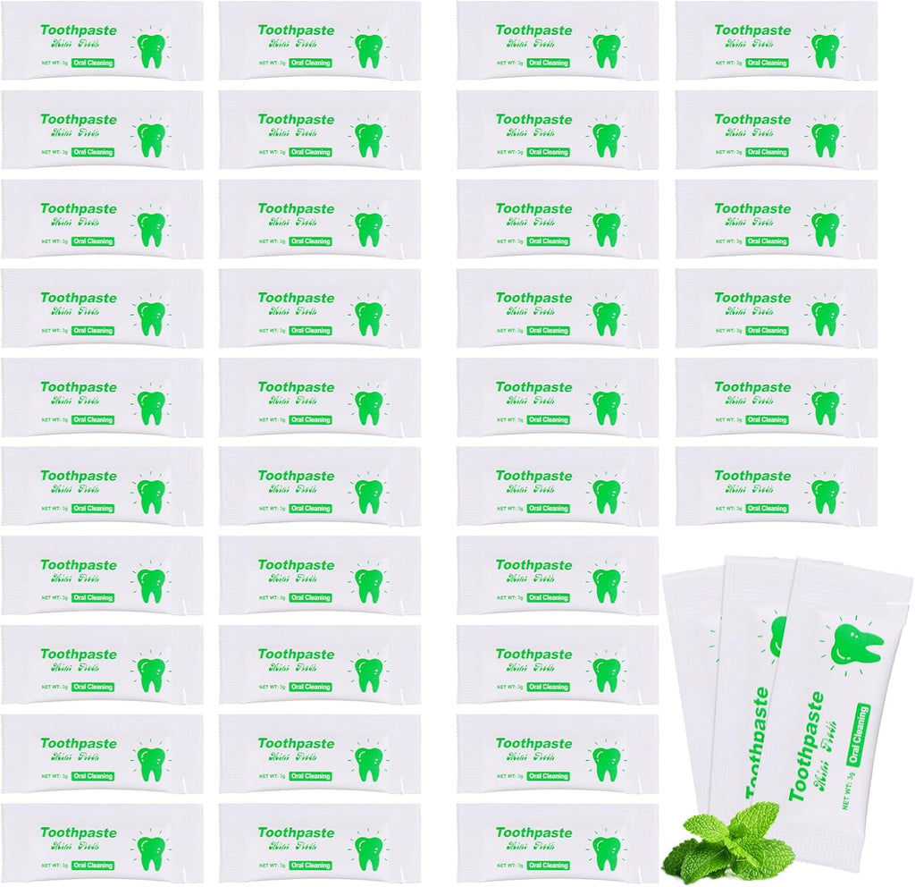Too Small Bulk Travel Size Toothpaste Pack of 30,0.105 oz Extra Small Toothpaste Travel Size Bulk Mint Mini Disposable Toothpaste for Hotel,Guests,Homeless,Charity(Only Good for Single Use)