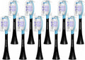 Electric Toothbrush Heads for Philips Sonicare Replacement Heads, 10 Pack Adults Kids 7+ Sonicare Toothbrush Replacement Brush Heads Philips Sonicare Sensitive Replacement Heads C2 C3 G2 G3 A3, Black