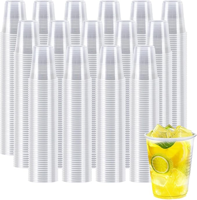 1500 Pack 5 oz Plastic Cups, Clear Disposable Plastic Cups Bulk, Small Mouthwash Cup, Cold Drinking Cup for Travel, Bathroom, Travel, Picnic