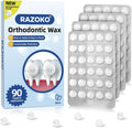 RAZOKO Orthodontic Wax for Braces Wax Dots 90 Individual Hygienic Packaging Dental Wax Mint