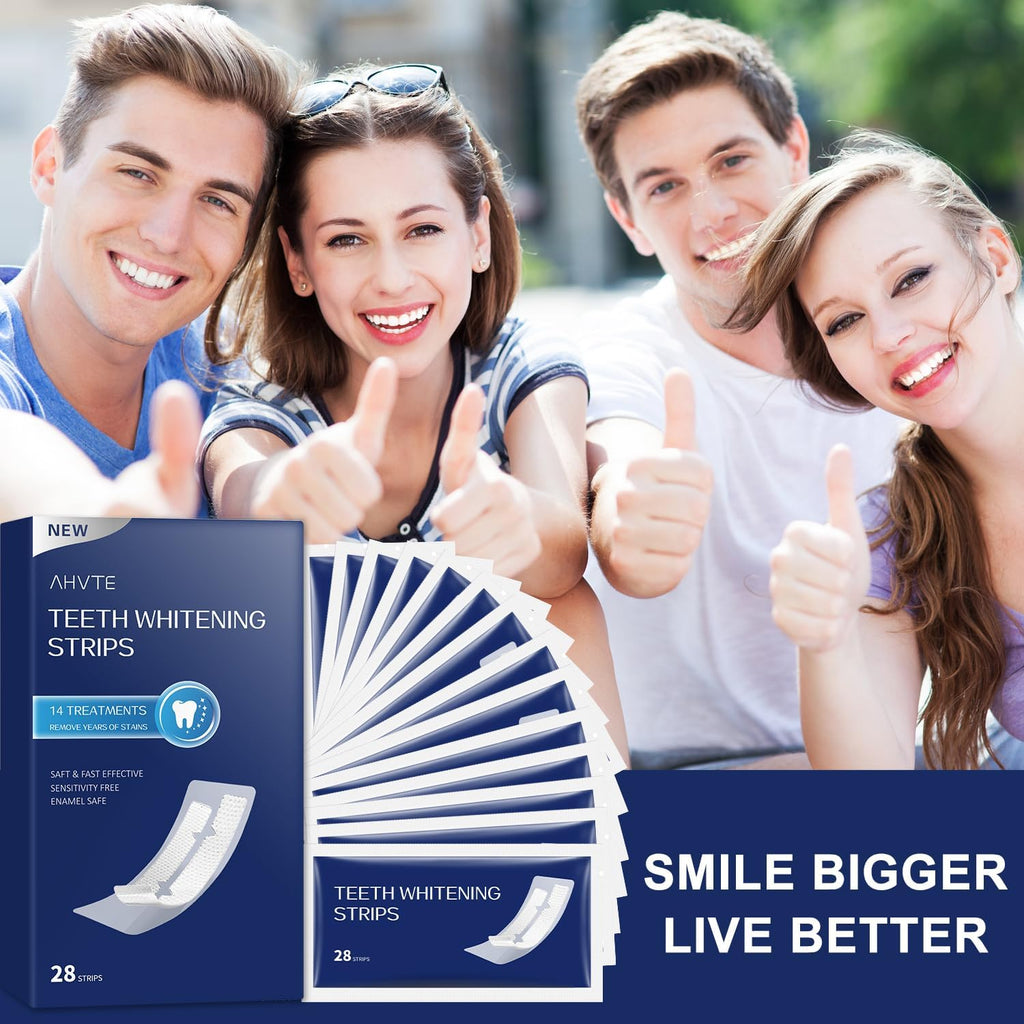 Teeth Whitening Strips,Enamel Safe, 28 Strips for Sensitive Teeth,Professional and Natural Teeth Whitening Kit,14 Treatments
