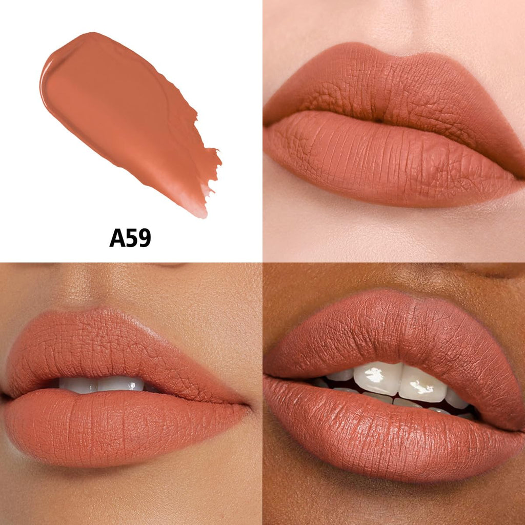 Nude Lipstick Long Lasting Lipsticks for Women Pigmented Smudgeproof Transferproof Vegan Cruelty Free Lip Makeup, A59 For Love