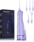 TOVENDOR Electric Water Flosser, Cordless Rechargeable Dental Oral Irrigator IPX7 Waterproof 300ML Travel Water Teeth Cleaner with 5 Tips for Braces Care Teeth Gums Cleaning, Home Office Daily Use