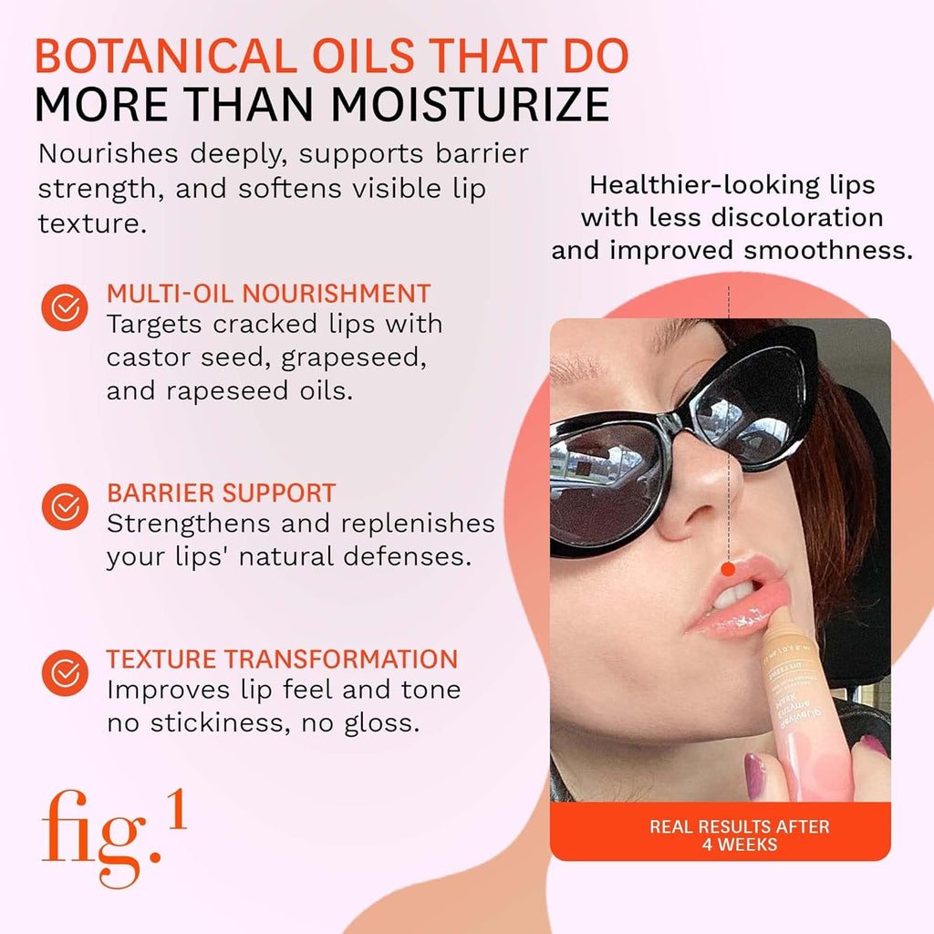 Fig.1 ReviveLip Enzyme Mask | Hydrating Lip Balm for Dry Flaky Lips – Vegan Moisturizing Lip Treatment with Papain & Hyaluronic Acid | Overnight Lip Mask | Lip Moisturizer for Sensitive Skin 0.5 oz