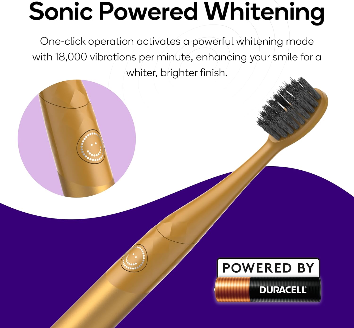 Burst Nova Toothbrush (2 Pack/Red & Orange) | Sonic Powered Teeth Whitening | Super-Soft Bristles | 18000 VPM | 2 Minute Timer | Aluminum Handle | Replaceable Brush Head | Compact Size | AAA Battery