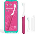 Quip Kids Electric Toothbrush, Battery-Powered Sonic, Wonder Pink, with Extra Brush Head and Travel Cover