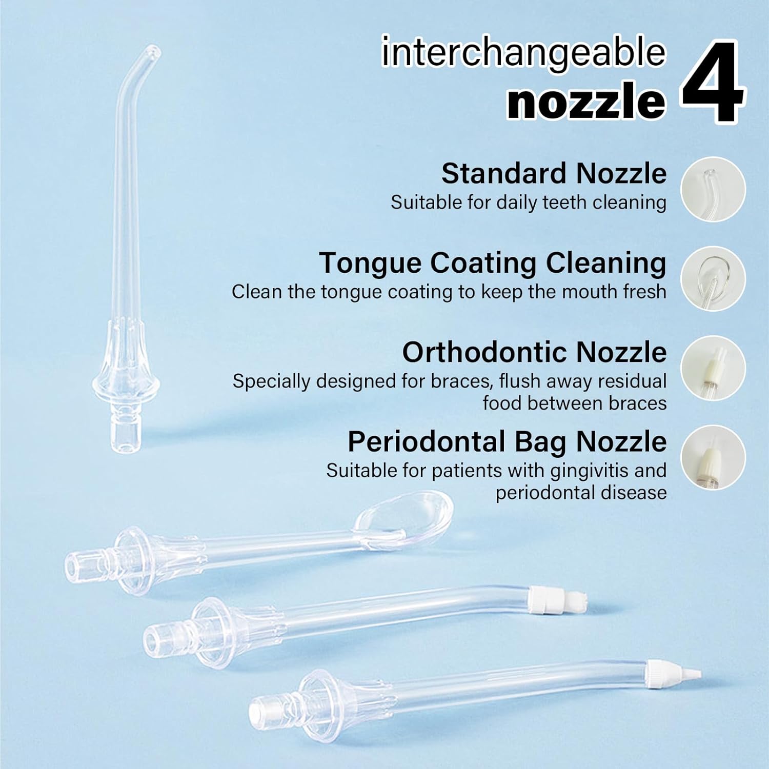 Portable Water Flosser for Teeth 2 Pack, Cordless & Portable Collapsible Oral Irrigator Water Teeth Cleaner Pick for Home Travel Use,3 Modes & IPX7 Waterproof Rechargeable Water Flosser Dental Pick