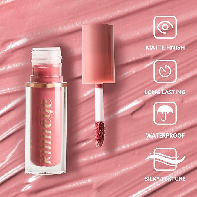 12 Colors Matte Liquid Lipstick Kit, Long Lasting Lip Tint, Waterproof Lip Stain, Non-Stick Cup Quick-dry Velvet Nude to Red Lipstick Makeup Set, Up to 24H Wear (SET B)