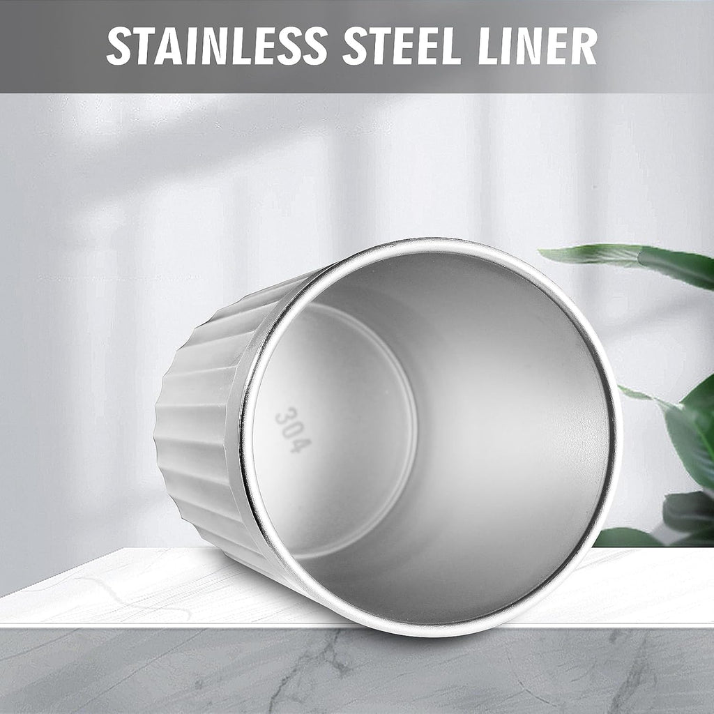 Toothbrush Holder for Bathroom-12oz Unbreakable Stainless Steel Bathroom Cup,Easy to Clean Toothbrush Cup, Reusable Bathroom Tumbler Cups for Home/School/Office(3" x 4.5") (Gray)