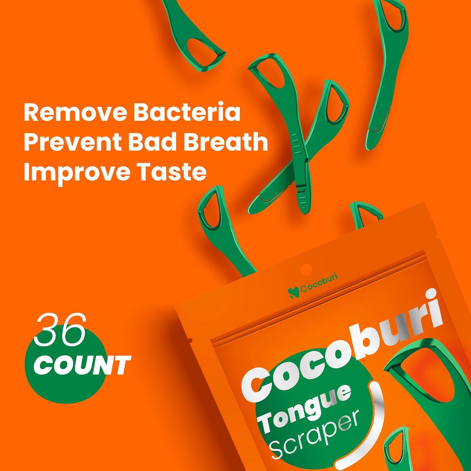 Tongue Scraper Disposable Tongue Scraper for Adults Disposable Tongue Scraper with Dental Picks Best Disposable Plastic Tongue Cleaner BPA Free Oral Care Hygiene Essential Kit 36 Counts