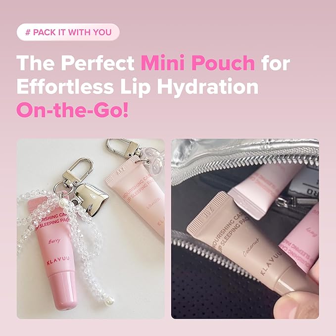 Klavuu Lip Mask Sleeping Pack Boostking Kit – Overnight Deep Hydrating Korean Lip Balm Treatment for Very Dry, Chapped Lips | Lip Lightening & Plumping with Instant Hydration | Gentle Exfoliating