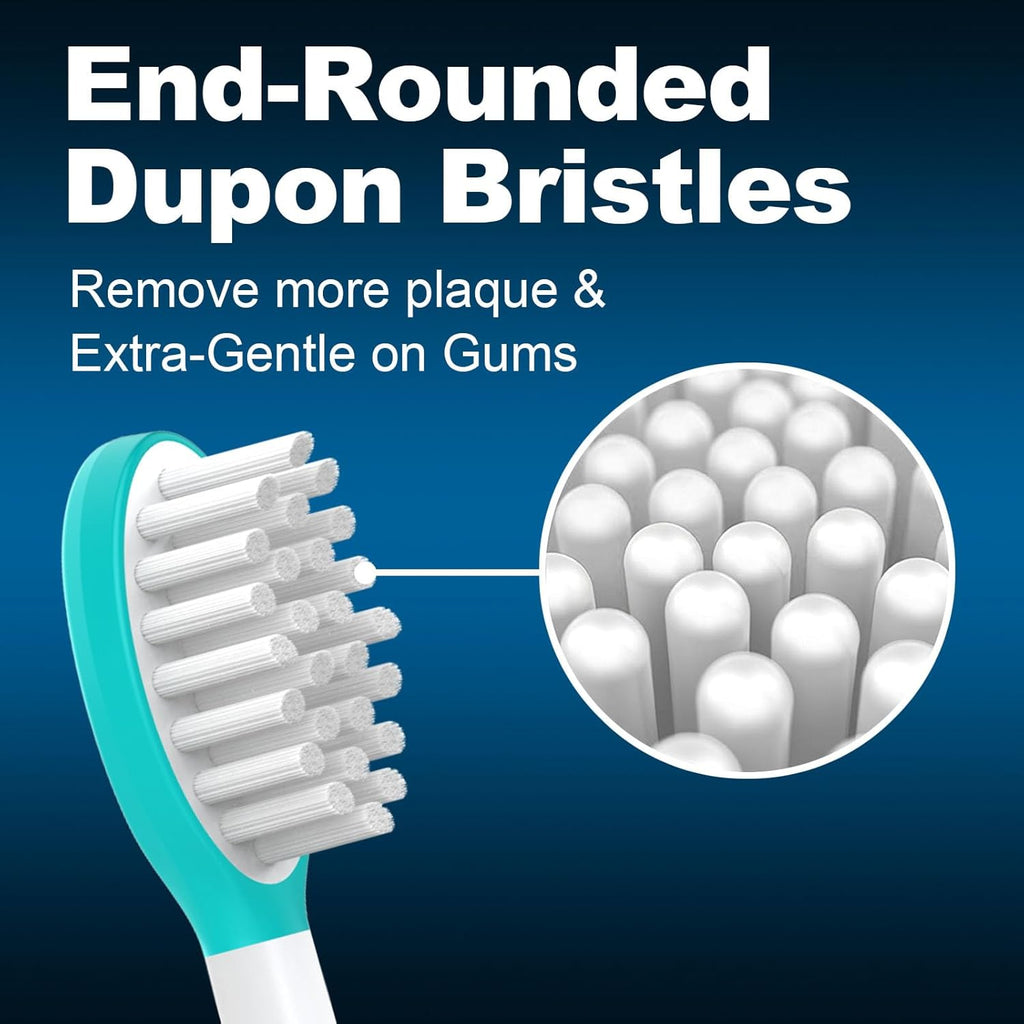 Kids Replacement Toothbrush Heads 10 Pack for Philips Sonicare Electric Toothbrush Soft Brush Head for Child 7+ for Boy Girl,Blue