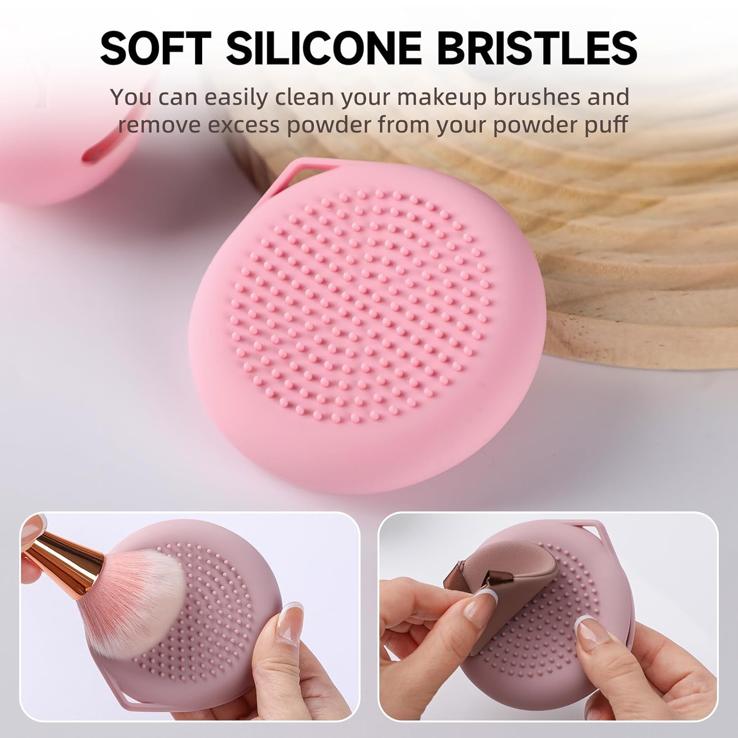 2 Pcs Makeup Sponge Holder,Beauty Blender Case, Powder Puff case, Beauty Blender Holder for Travel(Pink)