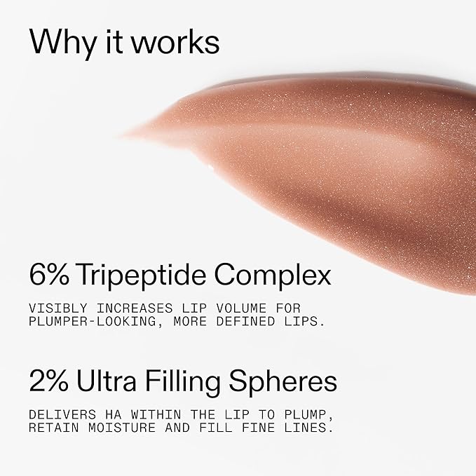 The INKEY List Tripeptide Plumping Lip Balm 10ml, Clinically Proven Plumping Tinted Lip Care, Hydrates Dry Cracked Lips, Vegan & Cruelty Free, Mocha Tint