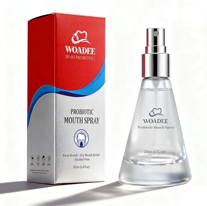 Breath Spray for Fresh Breath, Probiotic Oral Spray for Dry Mouth Relief and Everyday Freshness, Mint Mouth Spray with Gentle Moisturizing Formula, Alcohol-Free Travel Size Oral Care, 20ml (1PC)