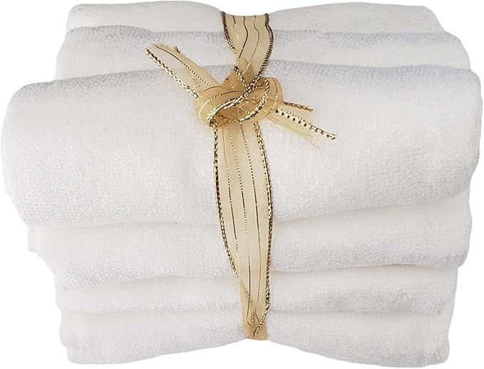 Baby Washcloths, Made from 100% Viscose from Bamboo - Ultra Soft Absorbent Newborn Bath Face and Body Towels - Reusable Baby Wipes for Delicate Skin, Make-Up Remover 10" x 10" - 6 Pack, White