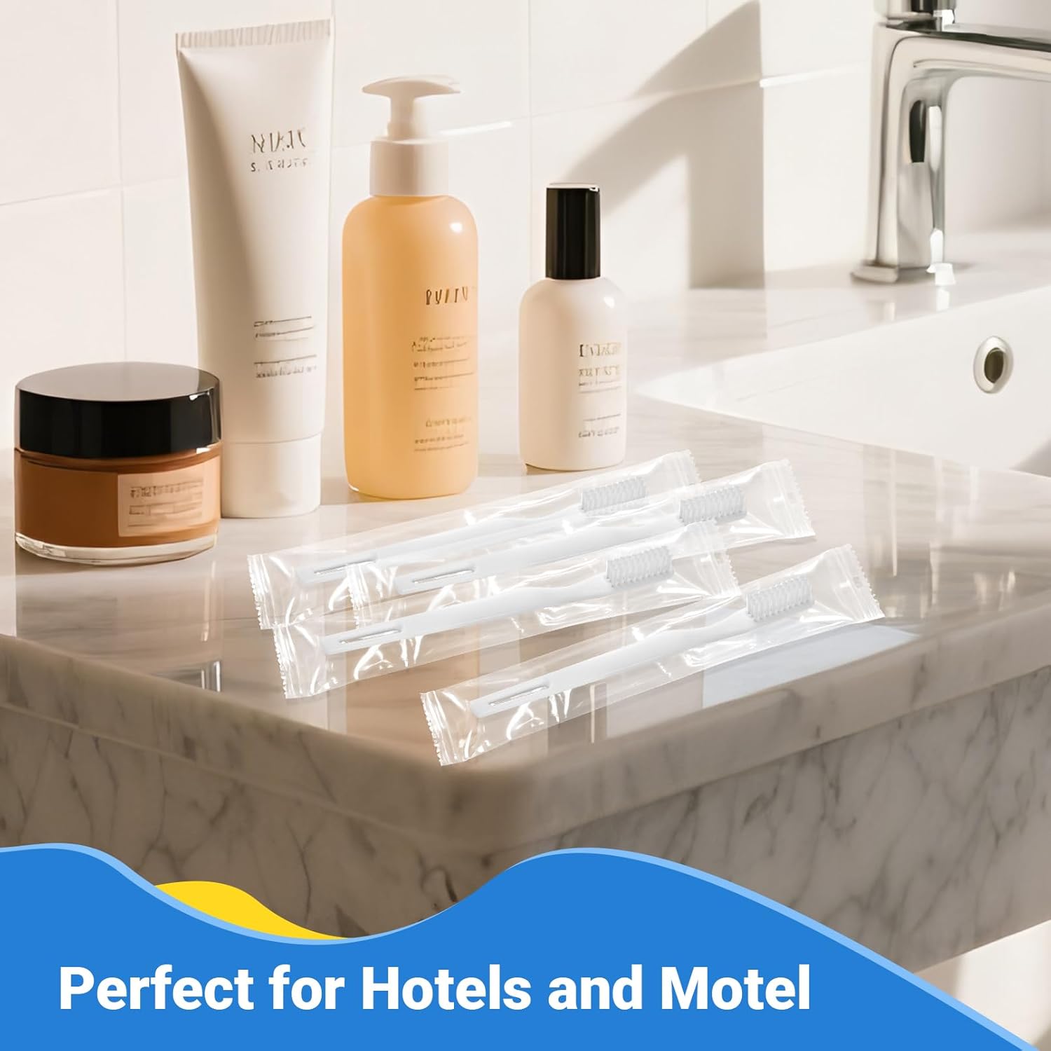 200 Pack Disposable Toothbrushes Bulk, Individually Wrapped Disposable Toothbrush, Soft Bristle Travel Toothbrushes, Single Use Toothbrush for Adult Hotels Guest Travel Donation Homeless