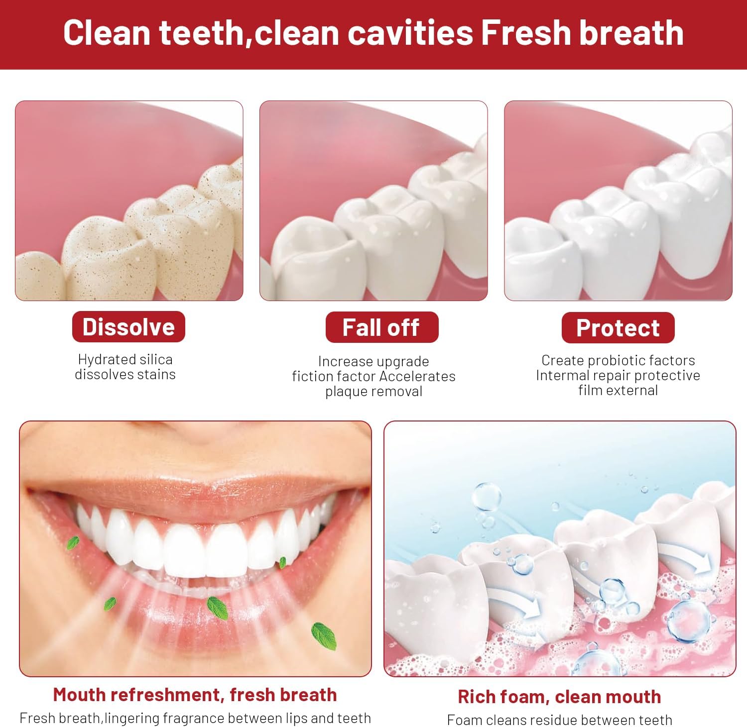 Sp10 Probiotic Toothpaste, Sp-10 Ultra Whitening Toothpaste, Fresh Breath Stain Removal, Deep Cleaning Care(2pcs)